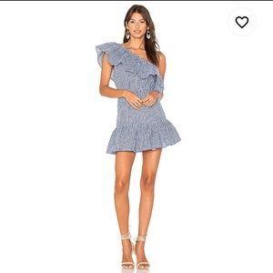 MINKPINK Blue and White Gingham Dress